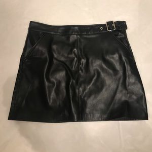 Faux leather skirt